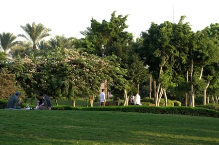 Mảng xanh tại Công viên Al-Azhar ở Cairo, Ai Cập. (Ảnh minh họa: Xinhua) 