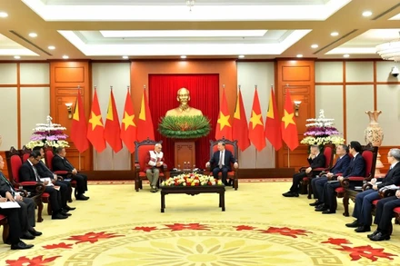 Quang cảnh buổi tiếp. (Ảnh: ĐĂNG KHOA)