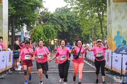 Niềm vui khi về đích.