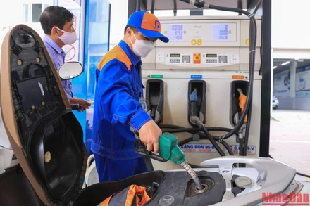 Với mức chiết khấu thấp bằng 0 đồng/lít, thậm chí âm như hiện nay, nhiều đại lý bán lẻ xăng dầu đang lâm vào tình trạng càng bán càng lỗ, thậm chí đứng trước nguy cơ phá sản. (Ảnh minh họa: THÀNH ĐẠT)