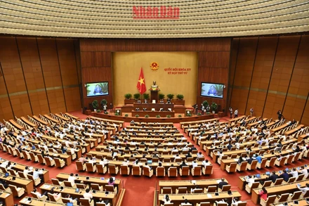 Quang cảnh phiên chất vấn của Quốc hội ngày 5/11. (Ảnh: ĐĂNG KHOA)