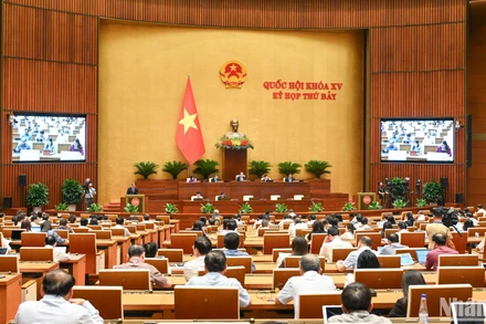 Phiên họp tại Kỳ họp thứ 7 của Quốc hội khóa XV. (Ảnh: DUY LINH)