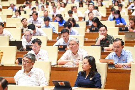 Các đại biểu tham dự phiên chất vấn của Quốc hội, chiều 6/11. (Ảnh: DUY LINH) 