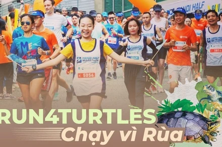 Giải chạy Hanoi Half Marathon lần thứ 8 sẽ được tổ chức với chủ đề “#Run4Turtles - Chạy vì Rùa” nhằm lan tỏa thông điệp bảo vệ rùa tới cộng đồng. (Ảnh: BTC)