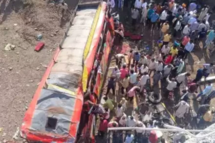 Hiện trường vụ tai nạn. (Nguồn: The Times of India/Ảnh chụp màn hình)