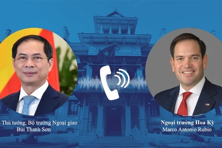 Phó Thủ tướng, Bộ trưởng Ngoại giao Bùi Thanh Sơn điện đàm với Ngoại trưởng Hoa Kỳ Marco Rubio. (Ảnh: Báo Thế giới & Việt Nam)