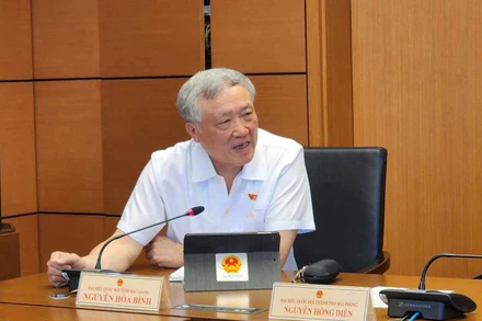 Chánh án Tòa án nhân dân tối cao Nguyễn Hòa Bình. (Ảnh: TRUNG HƯNG)