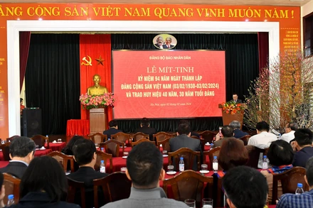 Quang cảnh lễ kỷ niệm. (Ảnh: ĐĂNG KHOA)