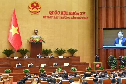 Quang cảnh phiên họp của Quốc hội. (Ảnh: DUY LINH)