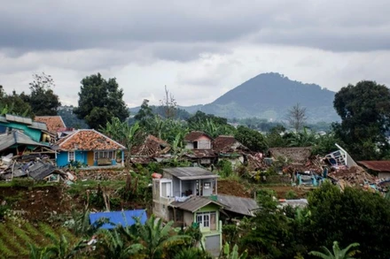 Công tác cứu hộ sau trận động đất ở Cianjur, Tây Java, Indonesia, ngày 22/11/2022. (Ảnh minh họa: Xinhua) 