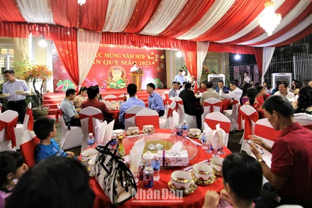 Tết cộng đồng chào Xuân Quý Mão tổ chức tại Tổng Lãnh sự quán Việt Nam. (Ảnh: NGUYỄN HIỆP)