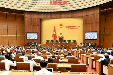 Quang cảnh phiên họp của Quốc hội ngày 14/11. (Ảnh: ĐĂNG KHOA)