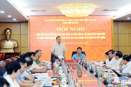 Đại tướng Tô Lâm phát biểu tại buổi làm việc.