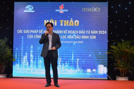 Chủ tịch Hội đồng quản trị BSR Nguyễn Văn Hội phát biểu khai mạc hội thảo.