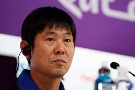 Huấn luyện viên tuyển Nhật Bản, Hajime Moriyasu. (Ảnh: Reuters)