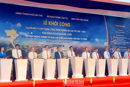 Nghi thức khởi công dự án.