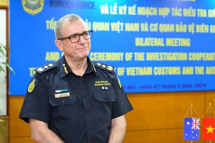 Ông Michael Outram, Cao ủy Cơ quan Bảo vệ biên giới Australia. (Ảnh: TRUNG HƯNG)