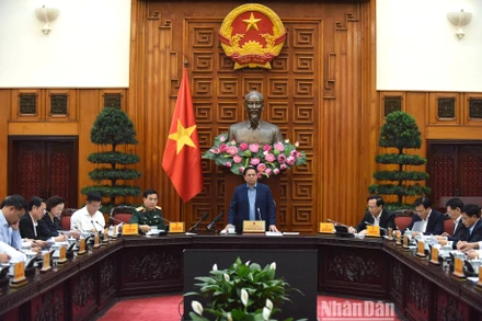 Thủ tướng Phạm Minh Chính dự và chủ trì hội nghị. 