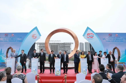 Lễ khánh thành công trình. (Ảnh: CHI MAI)