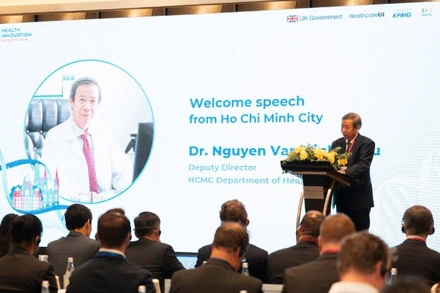 Ông Nguyễn Văn Vĩnh Châu, Phó Giám đốc Sở Y tế Thành phố Hồ Chí Minh phát biểu.