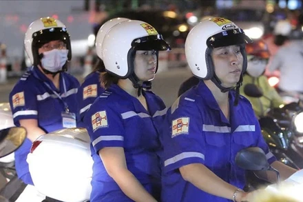 Sở Y tế thành phố huy động 20 xe cấp cứu 2 bánh sẵn sàng ứng trực. (Ảnh: Sở Y tế thành phố)