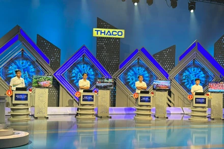 Bốn “nhà leo núi” tại Chung kết Đường lên đỉnh Olympia năm thứ 24. 