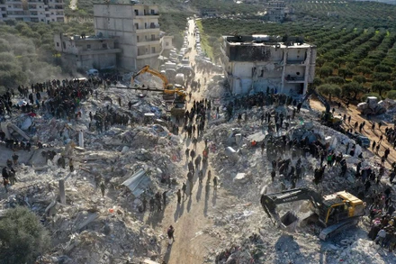 Quang cảnh làng Besnaya tại tỉnh Idlib do lực lượng nổi dậy kiểm soát, ngày 7/2/2023. (Ảnh: Reuters)