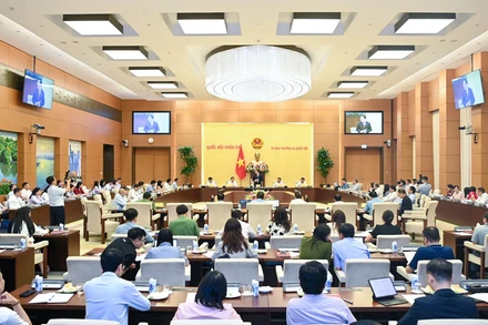 Quang cảnh cuộc họp về tổ chức Hội nghị Nghị sĩ trẻ toàn cầu lần thứ 9. (Ảnh: Duy Linh)