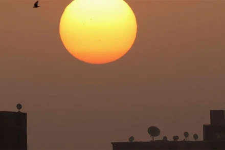 Cảnh bình minh tại Cairo, Ai Cập, ngày 18/4/2023. (Ảnh: Reuters)