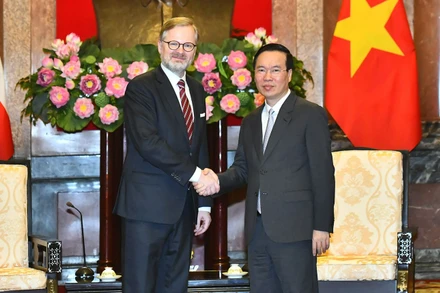 [Ảnh] Chủ tịch nước Võ Văn Thưởng tiếp Thủ tướng Cộng hòa Séc Petr Fiala