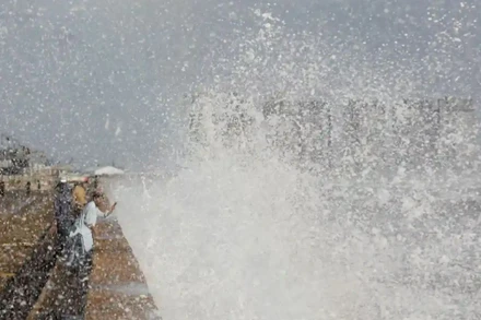 Khu vực ven biển tại Karachi, Ấn Độ trước khi bão Biparjoy đổ bộ. (Ảnh: Reuters)