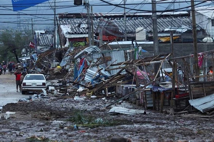Đường vào khu nghỉ dưỡng nổi tiếng thế giới Acapulco, bang Guerrero, Mexico, ngày 25/10/2023. (Ảnh: Reuters)