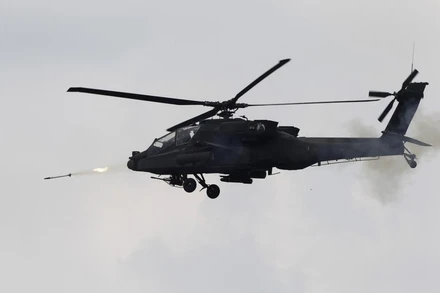 Hình ảnh một trực thăng AH-64 Apache của Lục quân Mỹ. (Ảnh: Reuters)