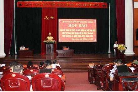 Quang cảnh buổi họp báo.