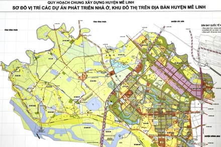 Nhiều dự án khu đô thị, phát triển nhà ở trên địa bàn huyện Mê Linh chậm tiến độ. 