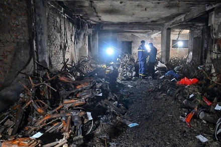 Hiện trường vụ cháy.