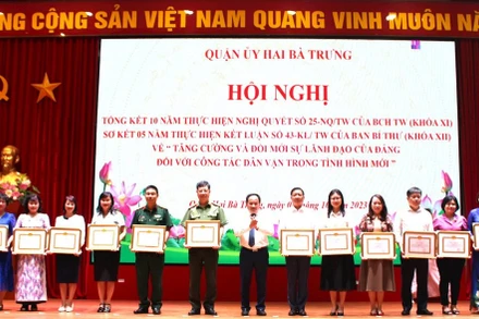 Khen thưởng các tập thể.