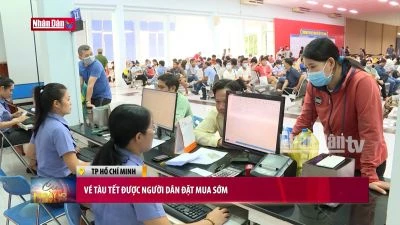 Vé tàu Tết được người dân đặt mua sớm