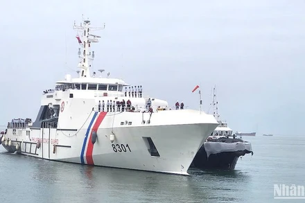 Tàu BRP GABRIELA SILANG (OPV-8301) cập cảng Tiên Sa sáng 14/4/2025 (Ảnh: ĐÌNH TĂNG)