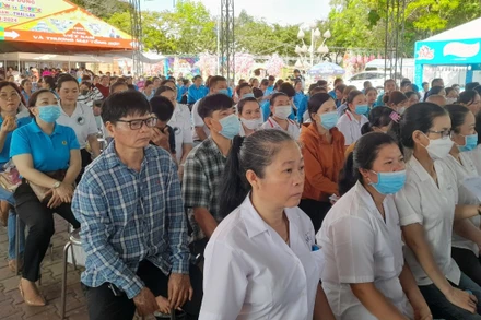 Công nhân lao động dự lễ phát động “Tháng Công nhân” và “Tháng hành động về an toàn, vệ sinh lao động” năm 2024.