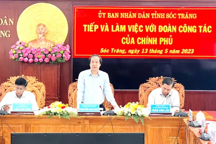 Bộ trưởng Nguyễn Kim Sơn phát biểu tại buổi làm việc.