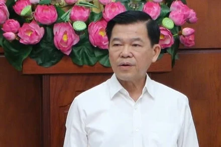 Phó Chủ nhiệm Ủy ban kiểm tra Trung ương Nguyễn Hồng Lĩnh phát biểu tại buổi làm việc.