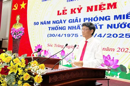 Bí thư Tỉnh ủy Sóc Trăng Lâm Văn Mẫn ôn lại truyền thống cách mạng hào hùng.