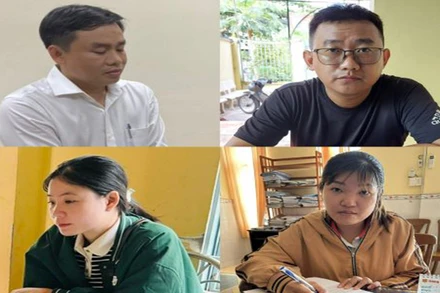 Bùi Công Nhân, Trang Bửu Tân, Nguyễn Thị Mỹ Chi, Tạ Thị Kiều (từ trái sang, từ trên xuống).