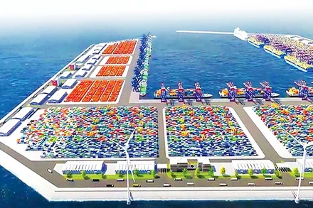 Phối cảnh cảng biển Trần Đề (Sóc Trăng)