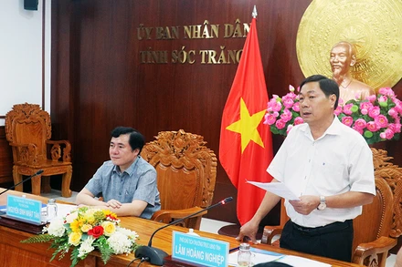 Phó Chủ tịch Ủy ban nhân dân tỉnh Sóc Trăng Lâm Hoàng Nghiệp cam kết phối hợp bảo đảm tiến độ dự án.