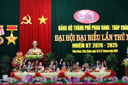 Ảnh minh họa: Đại hội Đảng bộ thành phố Phan Rang-Tháp Chàm lần thứ XII, nhiệm kỳ 2020-2025. (Ảnh: Cổng thông tin thành phố Phan Rang-Tháp Chàm)