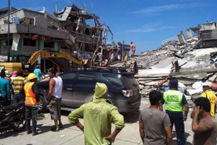 Ảnh minh họa: Trận động đất ở thành phố Chone, tỉnh Manabi, Ecuador, năm 2016. (Ảnh: Tân Hoa xã)