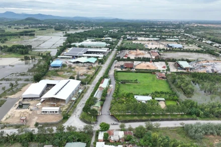 Một góc Cụm công nghiệp và tiểu thủ công nghiệp Nam Chu Lai (huyện Núi Thành, tỉnh Quảng Nam).