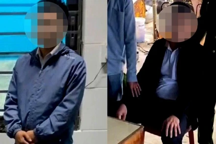 Hai đối tượng B.T.T và P.V.T. (Ảnh: Công an Quảng Bình)